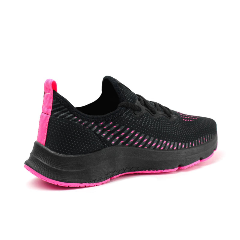 Tênis Caminhada Academia Feminino Preto Com meia LUPO