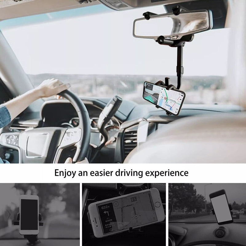 Suporte Para Celular Universal Espelho Retrovisor Carro 360